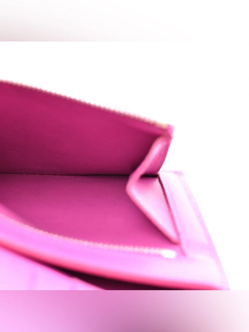 Grained Calfskin Medium Multifunction Strap Wallet Magenta.. If u Know u Know..